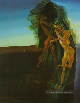 Guillaume Tell et Gradiva Salvador Dali Peinture à l'huile
